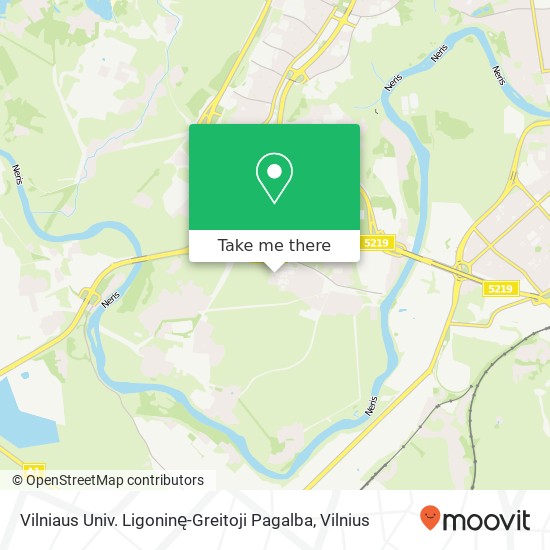 Vilniaus Univ. Ligoninę-Greitoji Pagalba map