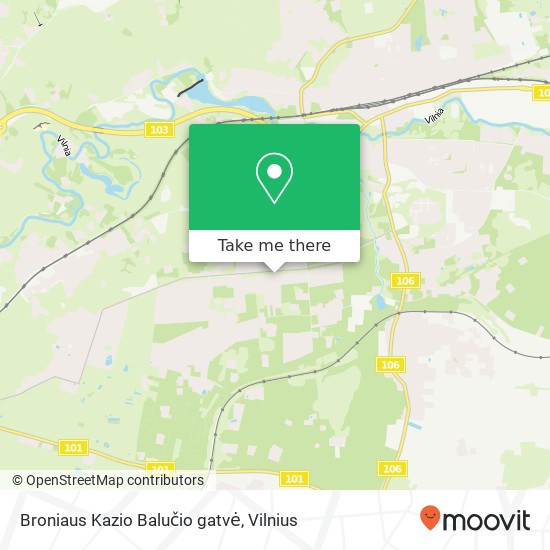 Broniaus Kazio Balučio gatvė map