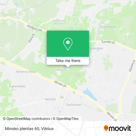 Карта Minsko plentas 60