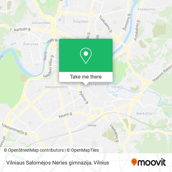 Vilniaus Salomėjos Nėries gimnazija map