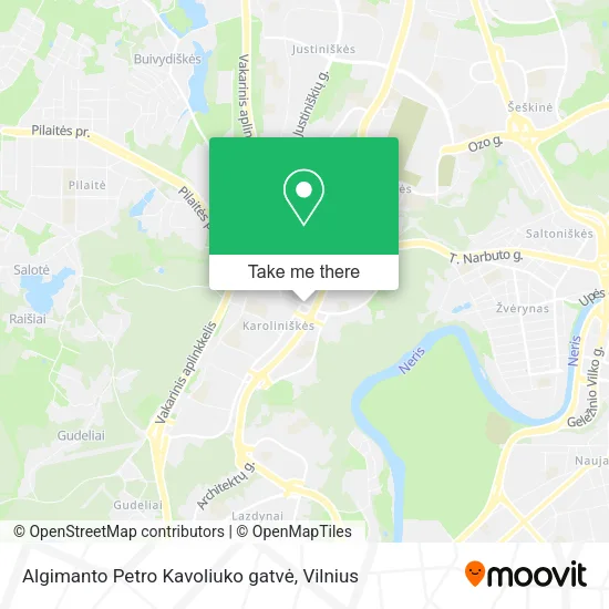 Algimanto Petro Kavoliuko gatvė map