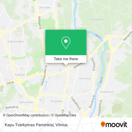 Карта Kapu Tvarkymas Paminklai