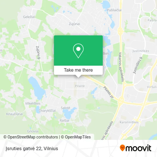 Карта Įsruties gatvė 22
