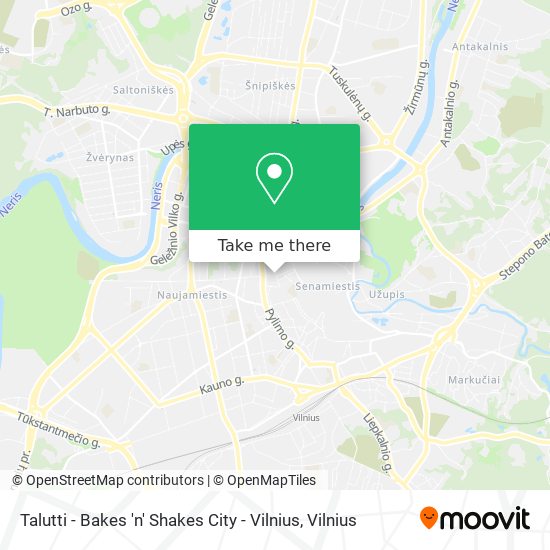 Talutti - Bakes 'n' Shakes City - Vilnius map