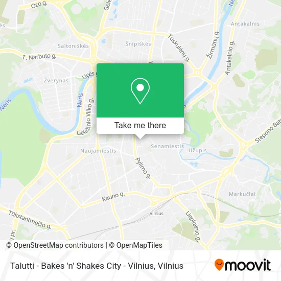 Карта Talutti - Bakes 'n' Shakes City - Vilnius