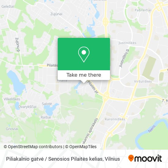 Piliakalnio gatvė / Senosios Pilaitės kelias map