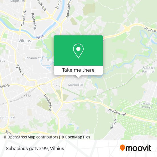 Subačiaus gatvė 99 map