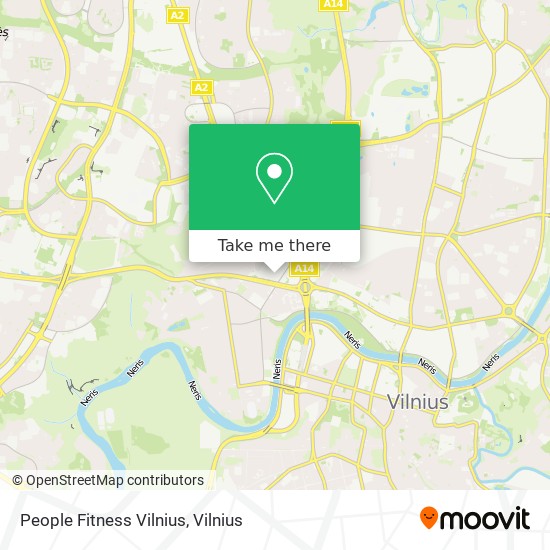 Карта People Fitness Vilnius