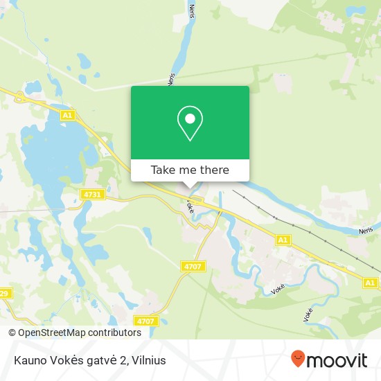 Kauno Vokės gatvė 2 map
