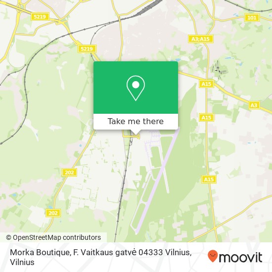 Карта Morka Boutique, F. Vaitkaus gatvė 04333 Vilnius