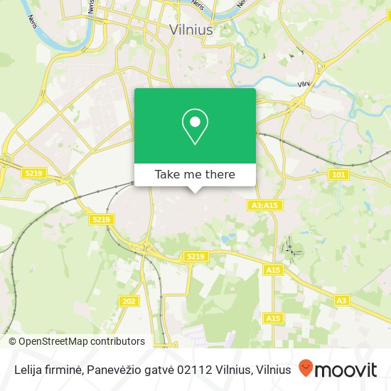 Lelija firminė, Panevėžio gatvė 02112 Vilnius map