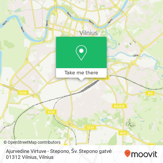 Ajurvedine Virtuve - Stepono, Šv. Stepono gatvė 01312 Vilnius map