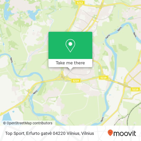 Top Sport, Erfurto gatvė 04220 Vilnius map