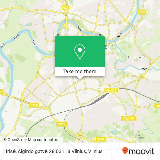 Карта Irisė, Algirdo gatvė 28 03118 Vilnius