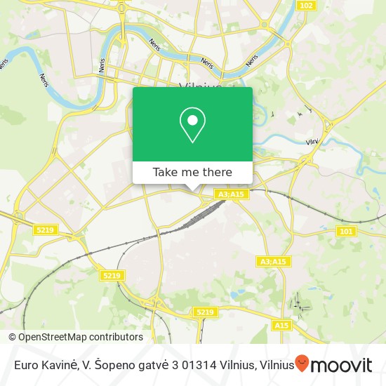 Euro Kavinė, V. Šopeno gatvė 3 01314 Vilnius map