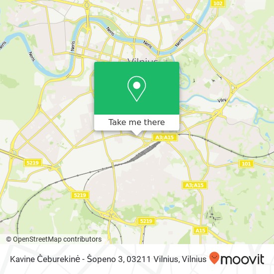 Kavine Čeburekinė - Šopeno 3, 03211 Vilnius map