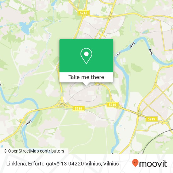 Карта Linklena, Erfurto gatvė 13 04220 Vilnius