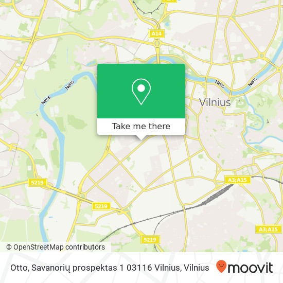 Otto, Savanorių prospektas 1 03116 Vilnius map