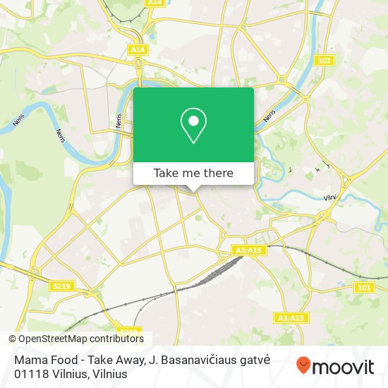 Mama Food - Take Away, J. Basanavičiaus gatvė 01118 Vilnius map