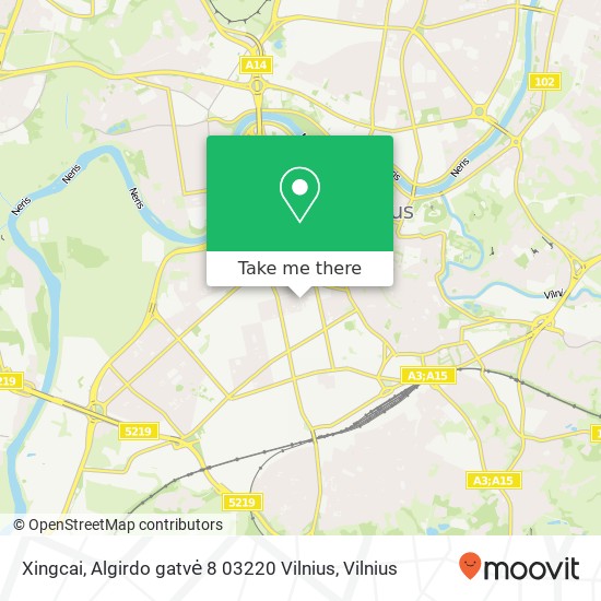 Карта Xingcai, Algirdo gatvė 8 03220 Vilnius