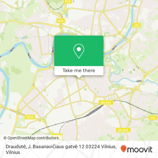 Draudutė, J. Basanavičiaus gatvė 12 03224 Vilnius map