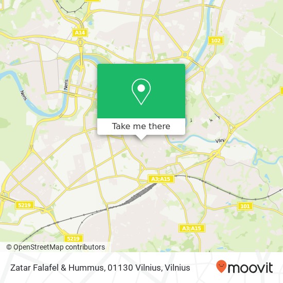 Zatar Falafel & Hummus, 01130 Vilnius map