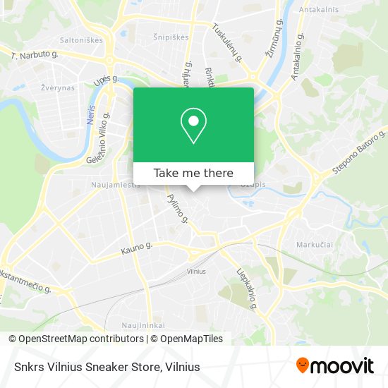 Snkrs Vilnius Sneaker Store map