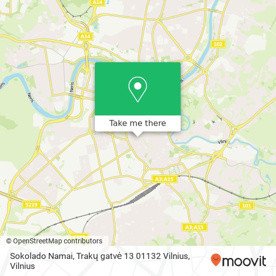 Карта Sokolado Namai, Trakų gatvė 13 01132 Vilnius