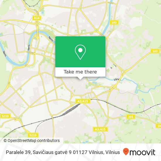 Карта Paralele 39, Savičiaus gatvė 9 01127 Vilnius
