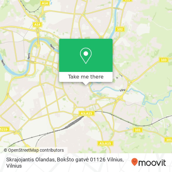 Карта Skrajojantis Olandas, Bokšto gatvė 01126 Vilnius