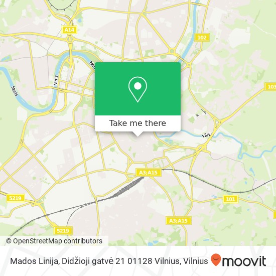 Mados Linija, Didžioji gatvė 21 01128 Vilnius map