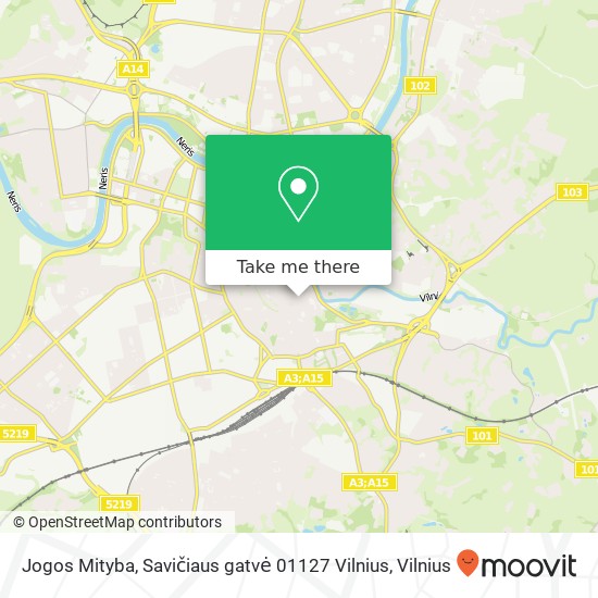 Jogos Mityba, Savičiaus gatvė 01127 Vilnius map