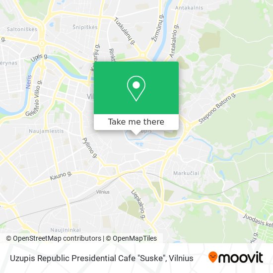 Uzupis Republic Presidential Cafe "Suske" map