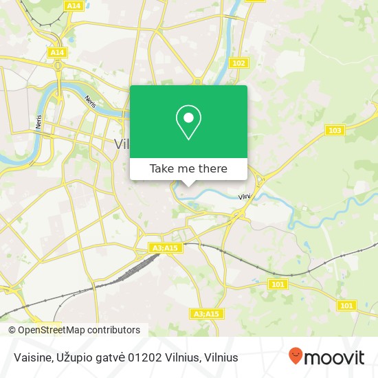 Vaisine, Užupio gatvė 01202 Vilnius map