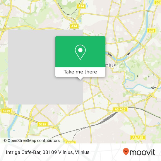 Intriga Cafe-Bar, 03109 Vilnius map