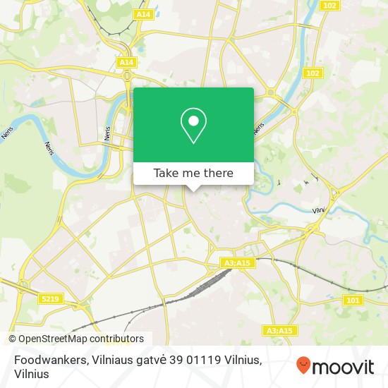 Foodwankers, Vilniaus gatvė 39 01119 Vilnius map