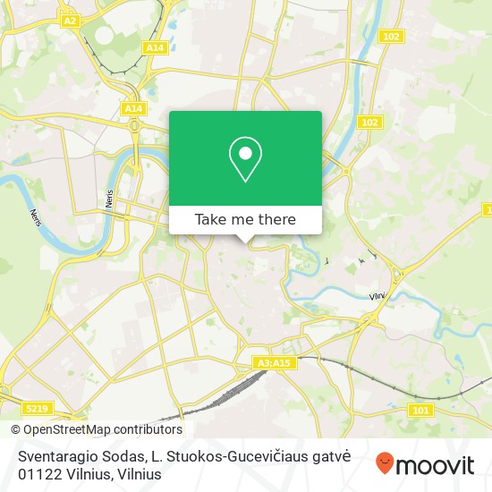 Sventaragio Sodas, L. Stuokos-Gucevičiaus gatvė 01122 Vilnius map