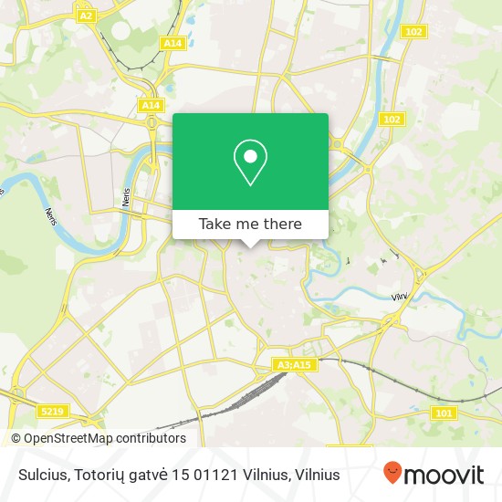 Карта Sulcius, Totorių gatvė 15 01121 Vilnius