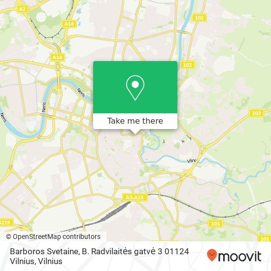 Карта Barboros Svetaine, B. Radvilaitės gatvė 3 01124 Vilnius