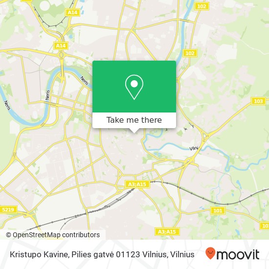 Kristupo Kavine, Pilies gatvė 01123 Vilnius map