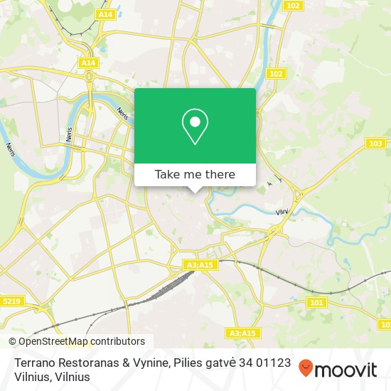 Terrano Restoranas & Vynine, Pilies gatvė 34 01123 Vilnius map