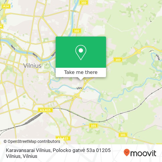 Karavansarai Vilnius, Polocko gatvė 53a 01205 Vilnius map