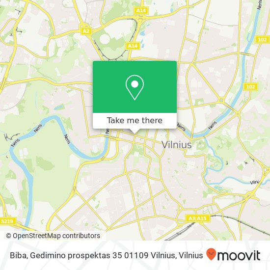 Карта Biba, Gedimino prospektas 35 01109 Vilnius