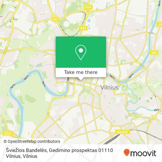Šviežios Bandelės, Gedimino prospektas 01110 Vilnius map
