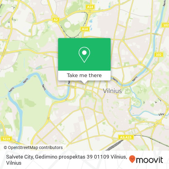 Salvete City, Gedimino prospektas 39 01109 Vilnius map