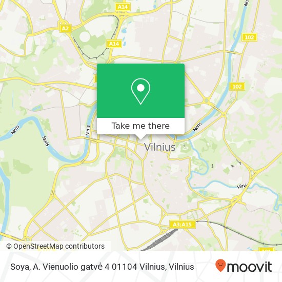 Soya, A. Vienuolio gatvė 4 01104 Vilnius map