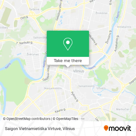 Карта Saigon Vietnamietiška Virtuvė