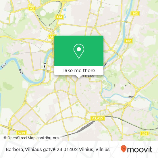 Карта Barbera, Vilniaus gatvė 23 01402 Vilnius