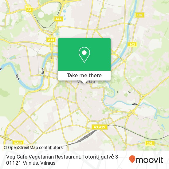 Veg Cafe Vegetarian Restaurant, Totorių gatvė 3 01121 Vilnius map