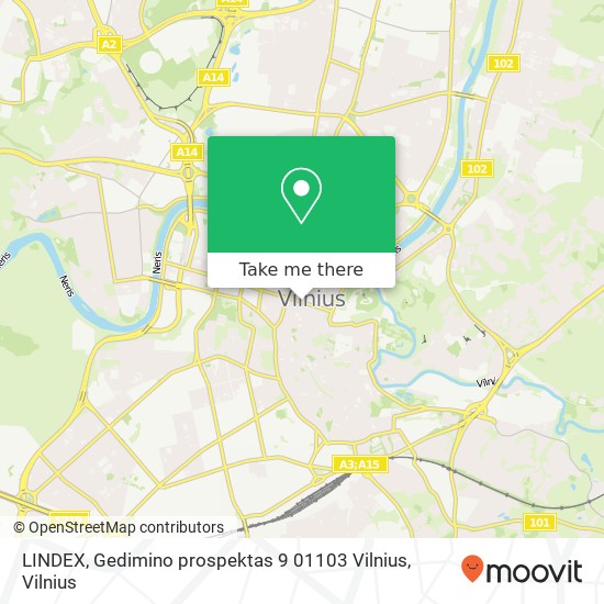 LINDEX, Gedimino prospektas 9 01103 Vilnius map